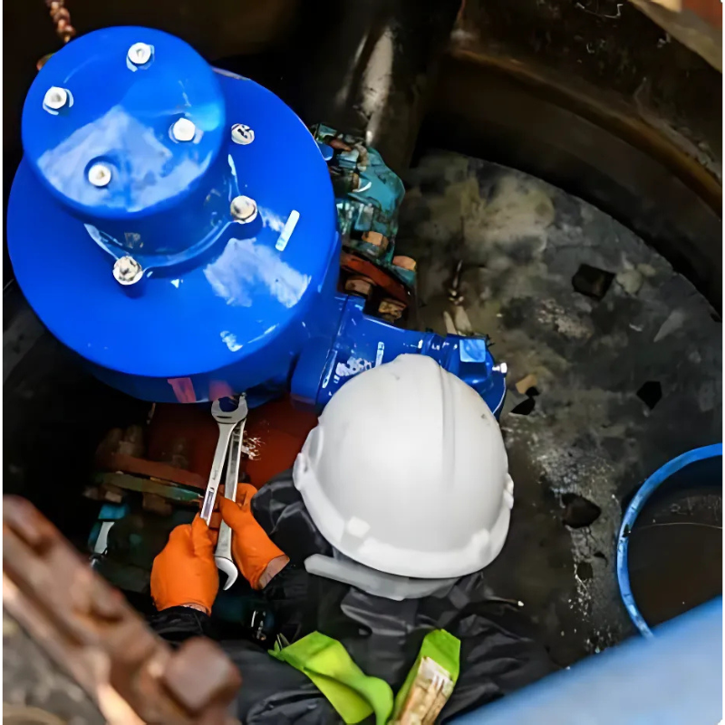 Engineer installing new pump | Anglo Pumps | Winner Pump Industry Awards 2024 Distributor of the Year