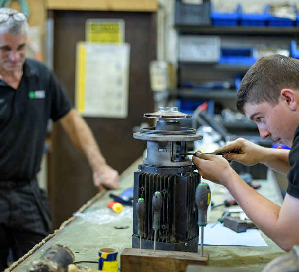 Training in pump refurbishment | Our History | About Us | Anglo Pumps